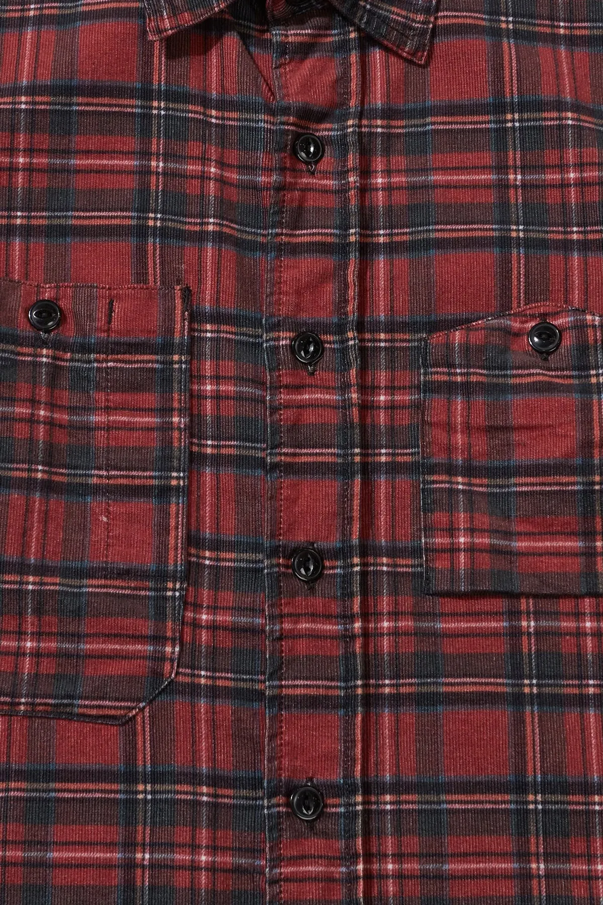 Work Shirt - Red Tartan Check Printed Corduroy sold by Canoe Club product image thumbnail 3