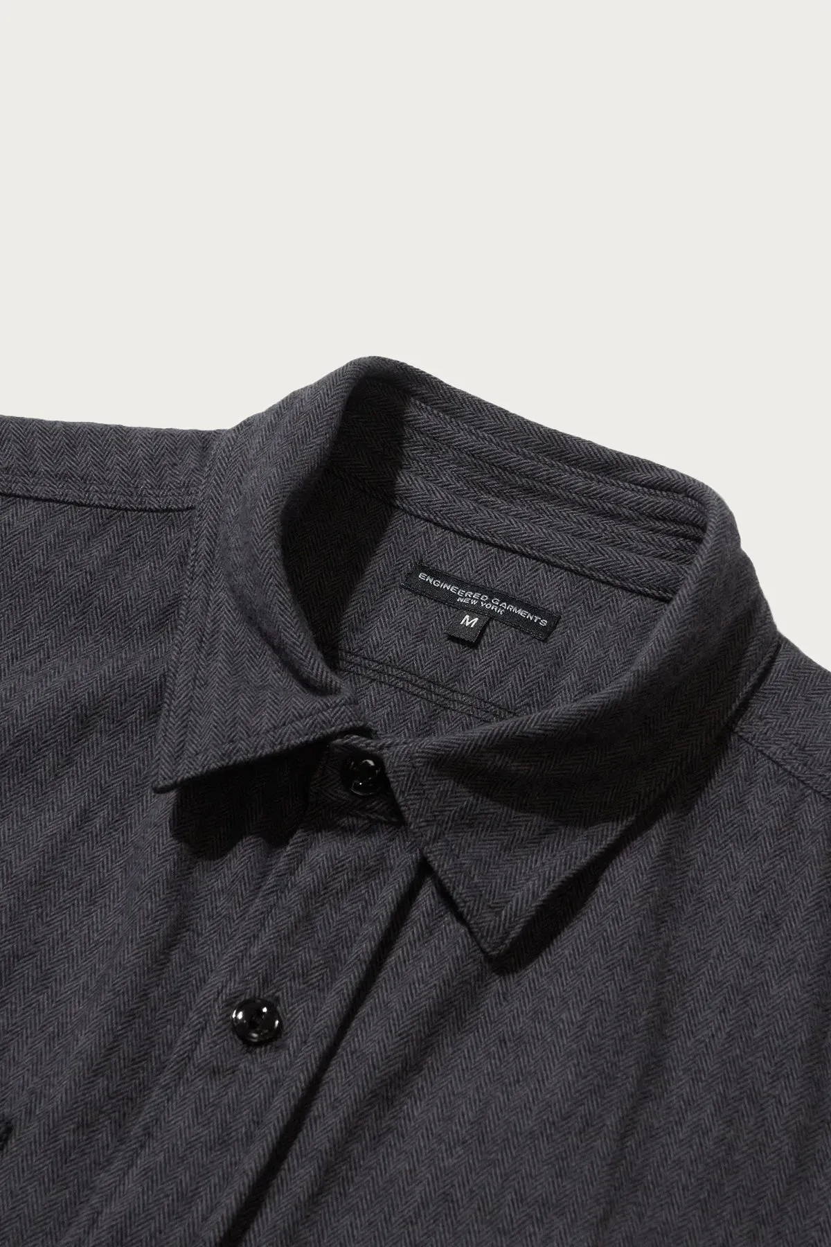 Work Shirt - Dk. Grey Cotton Herringbone Flannel sold by Canoe Club product image thumbnail 2