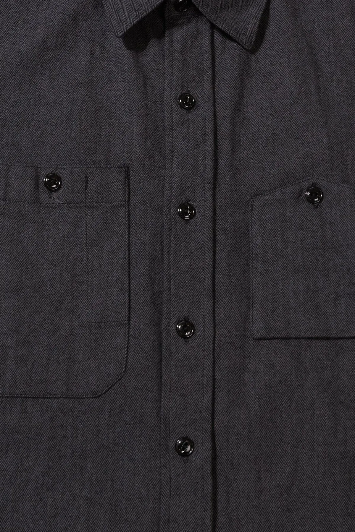 Work Shirt - Dk. Grey Cotton Herringbone Flannel sold by Canoe Club product image thumbnail 3