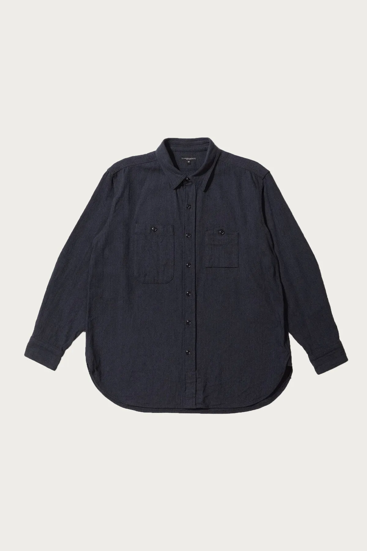 Work Shirt - Navy Cotton Herringbone Flannel sold by Canoe Club