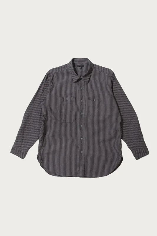 Work Shirt - Charcoal/Grey LC Stripe sold by Canoe Club