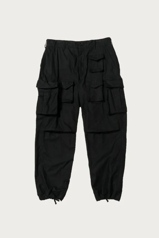 FA Pant - Black Cotton Brushed Herringbone made by Engineered Garments