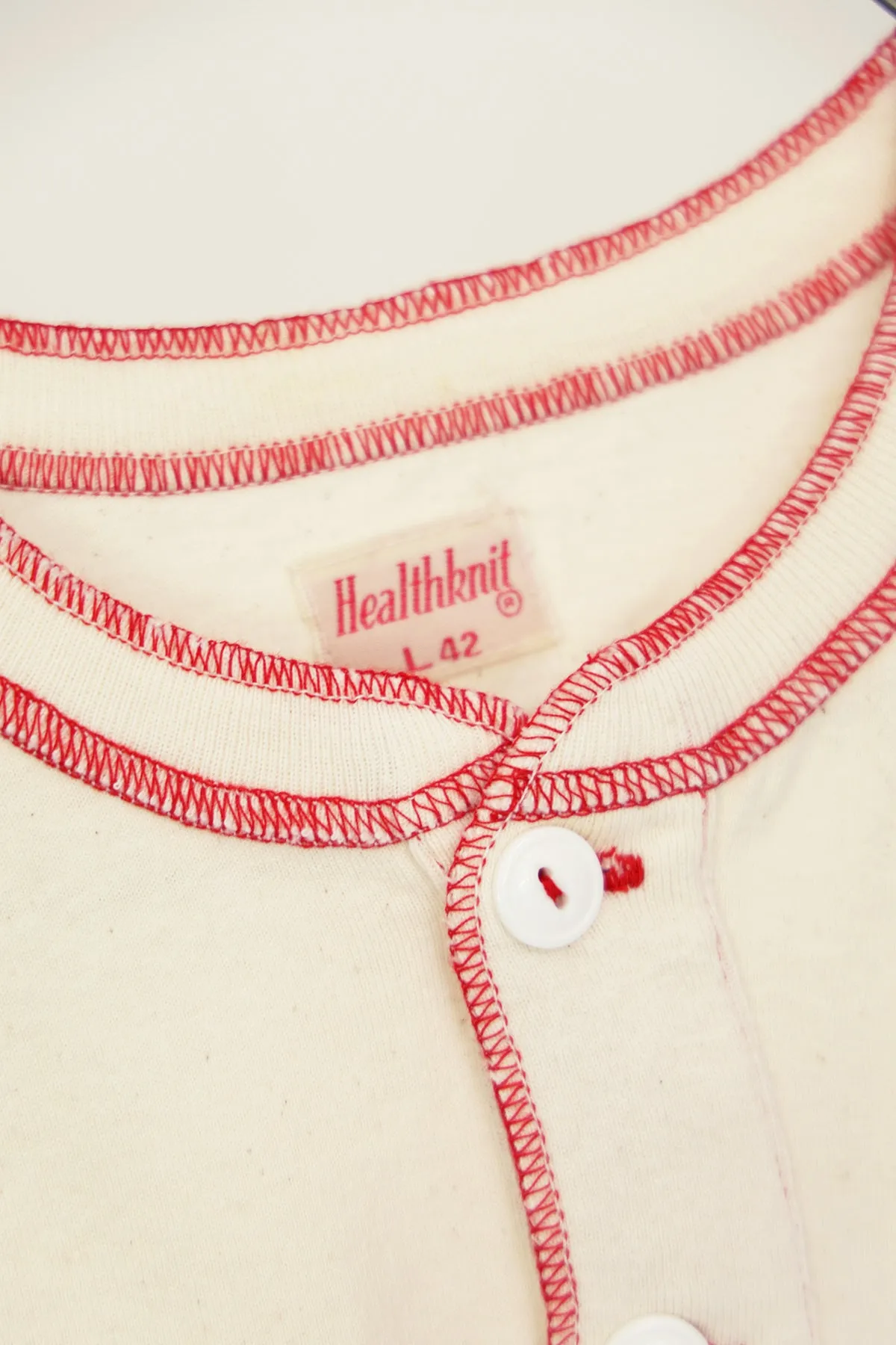 70's L/S Henley - Natural x Red Stitch sold by Canoe Club product image thumbnail 2