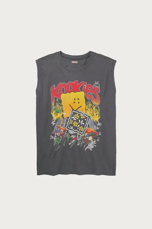 20/-Jersey Non-Sleeve BIG T (BUSTER PECKISH BOWY) - I-B made by Kapital