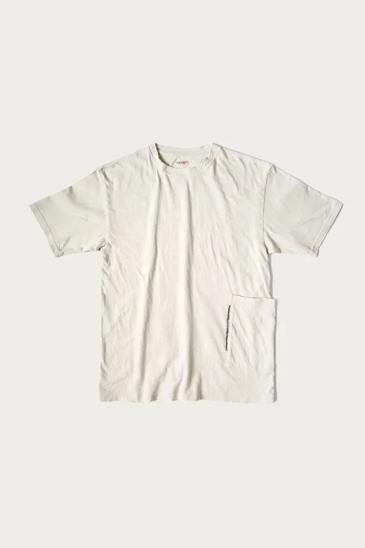 Gauze Jersey BISCUIT Pocket T - Ivory made by Kapital