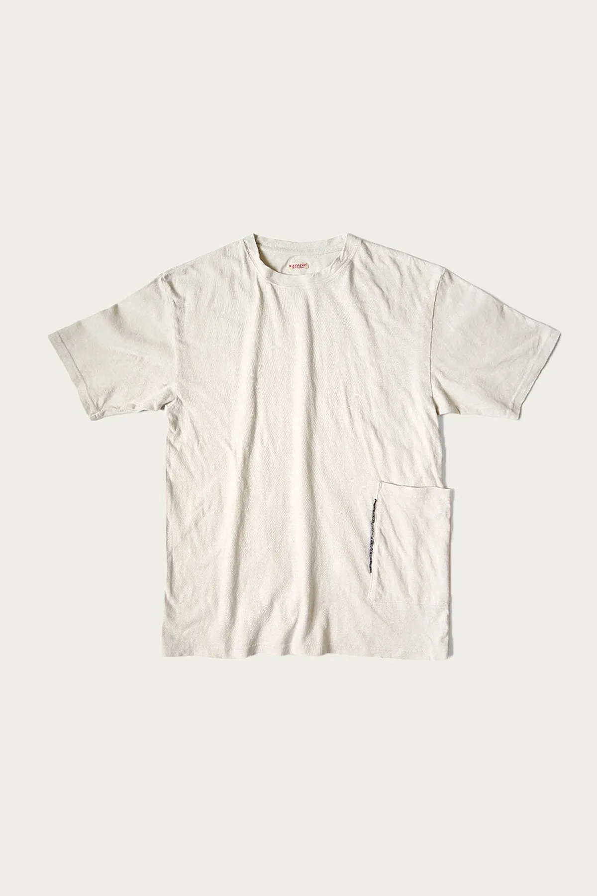 Gauze Jersey BISCUIT Pocket T - Ivory sold by Canoe Club