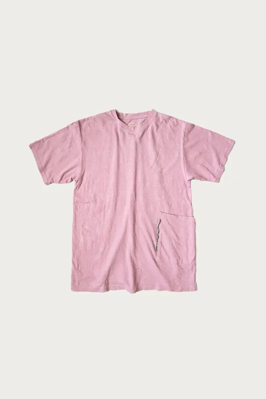 Gauze Jersey BISCUIT Pocket T - Pink made by Kapital