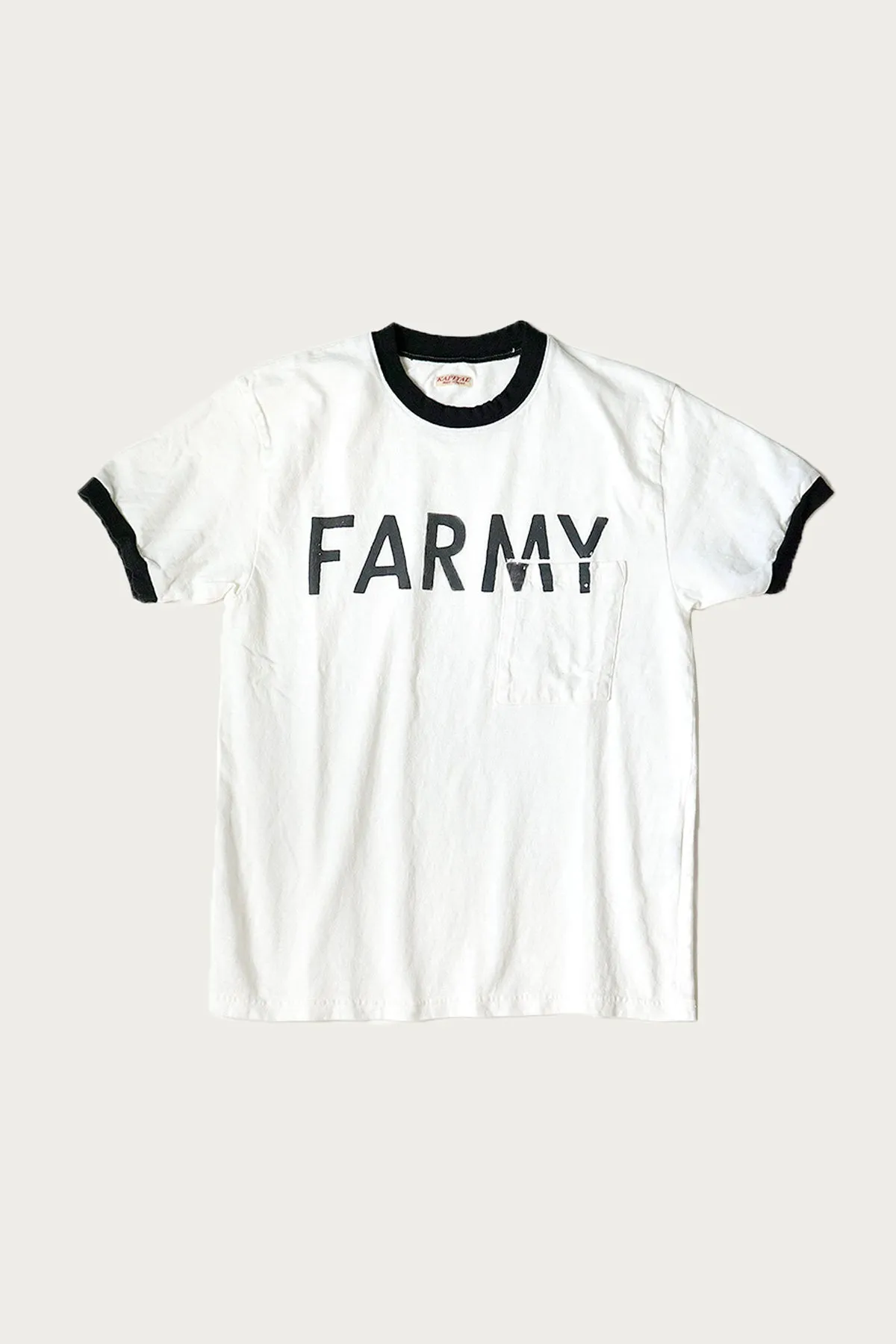 18.5/-Jersey RINGER Pocket T (FARMY) - White sold by Canoe Club