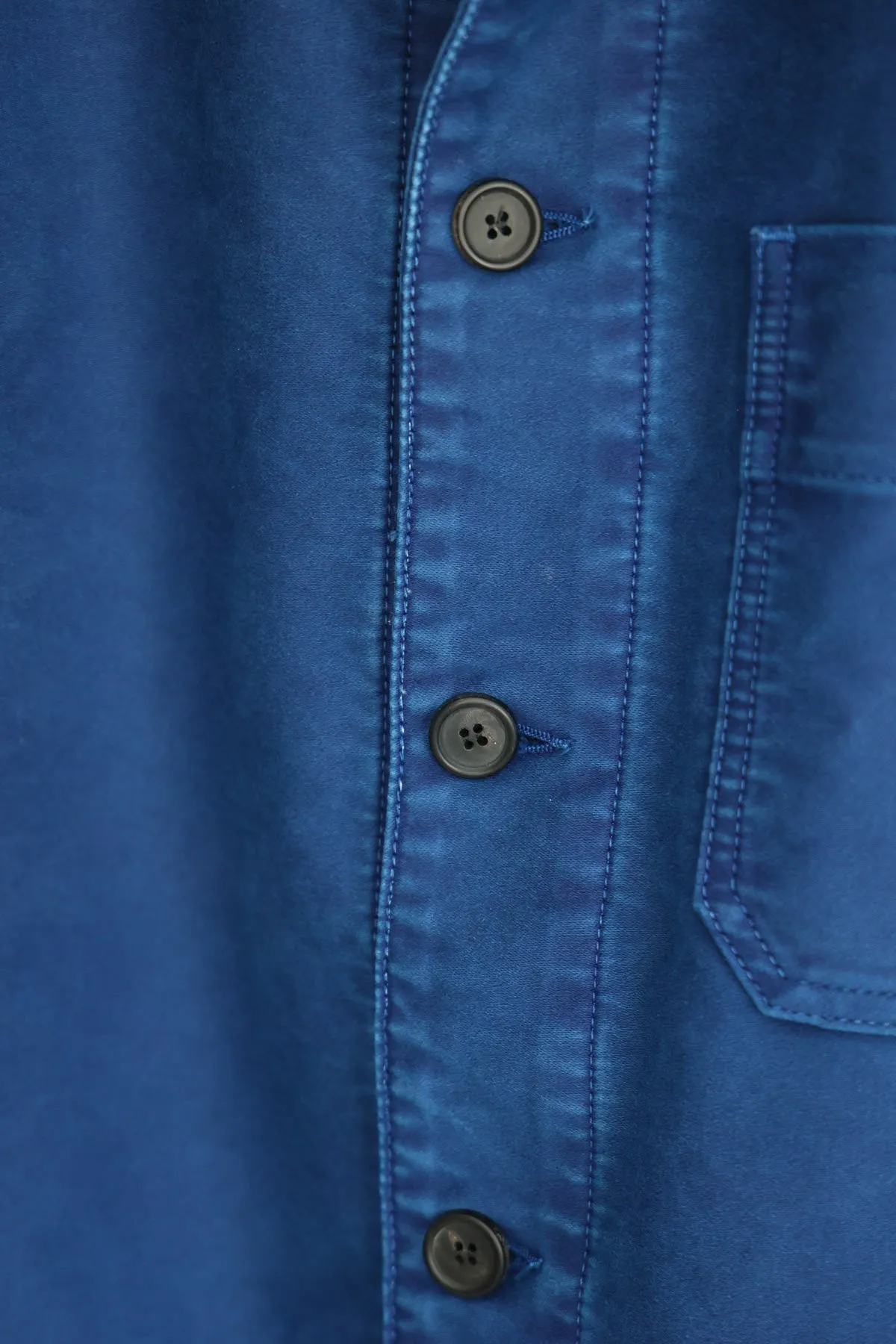 Garment Dyed Compact Moleskine Satin Jacket - Royal Blue sold by Canoe Club product image thumbnail 2