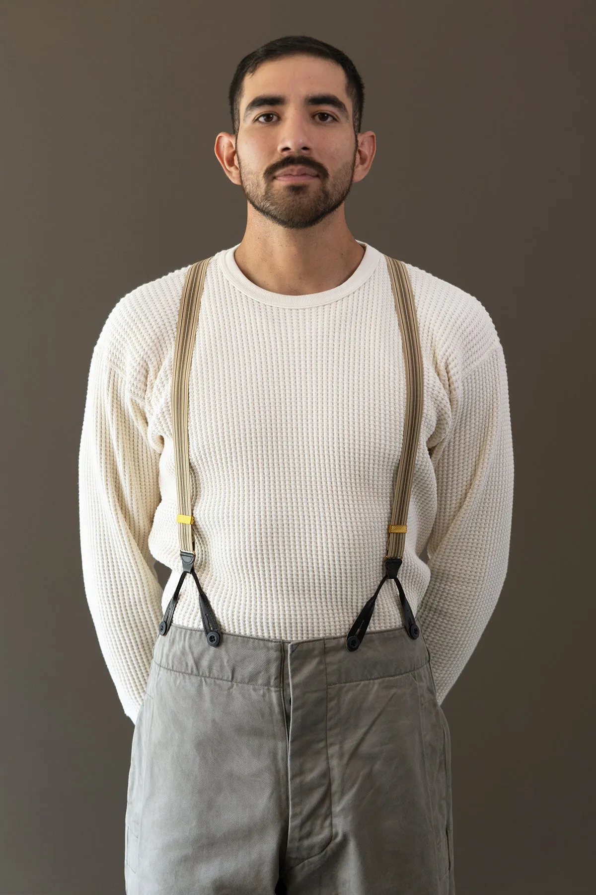 Lot.005 Suspender - Multi Stripe Beige sold by Canoe Club product image thumbnail 2