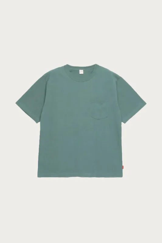 Max Weight Jersey Crewneck Pocket Tee - Teal Green made by Canoe Club