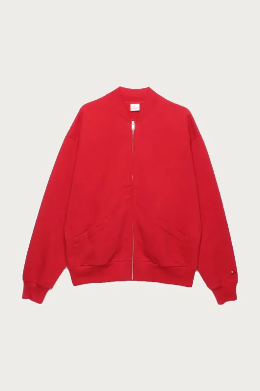 Classic Sweat Zip Up Jacket - Red made by Canoe Club