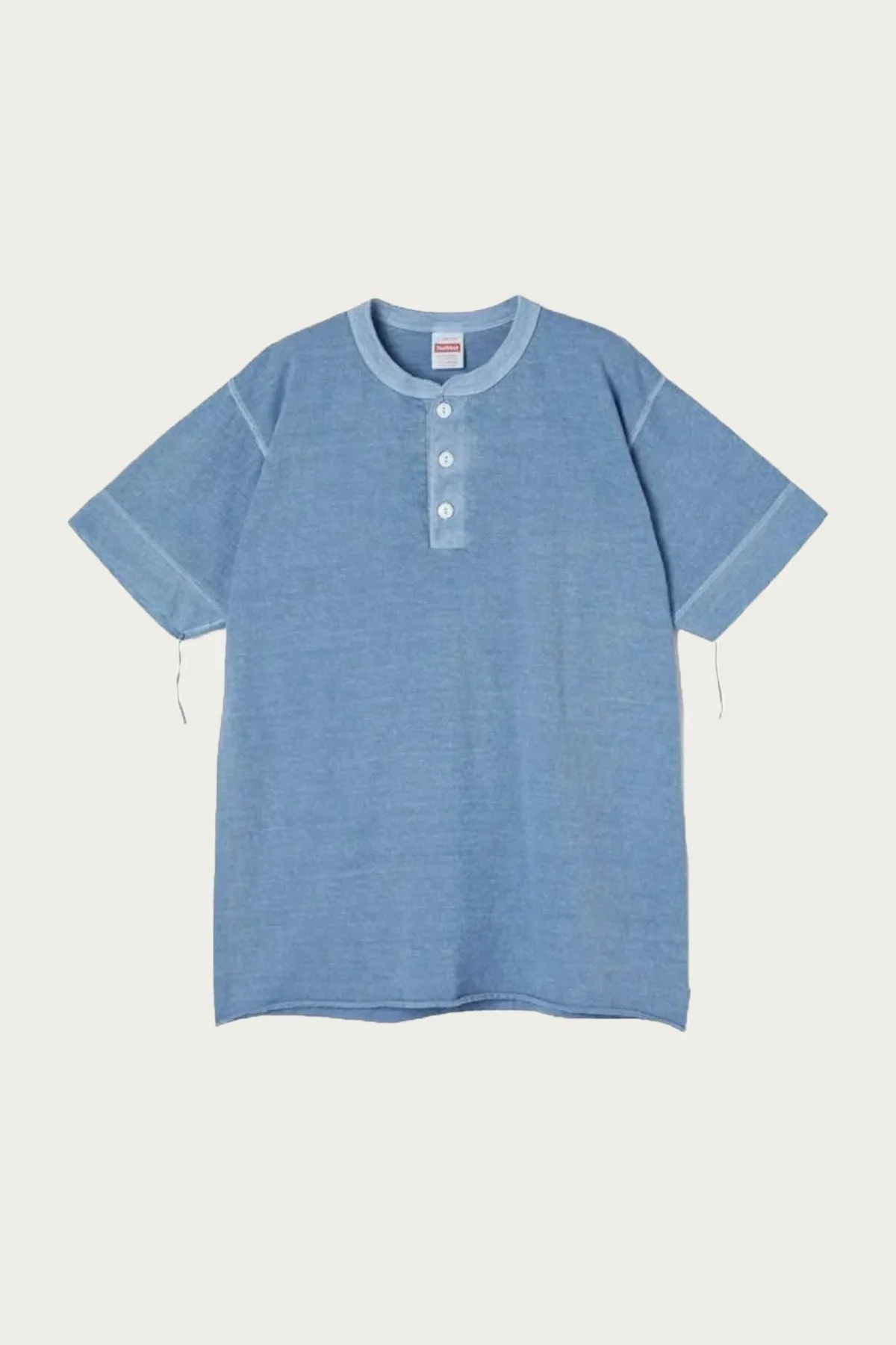 Garment Pigment Dye S/S Henley - Royal Blue sold by Canoe Club