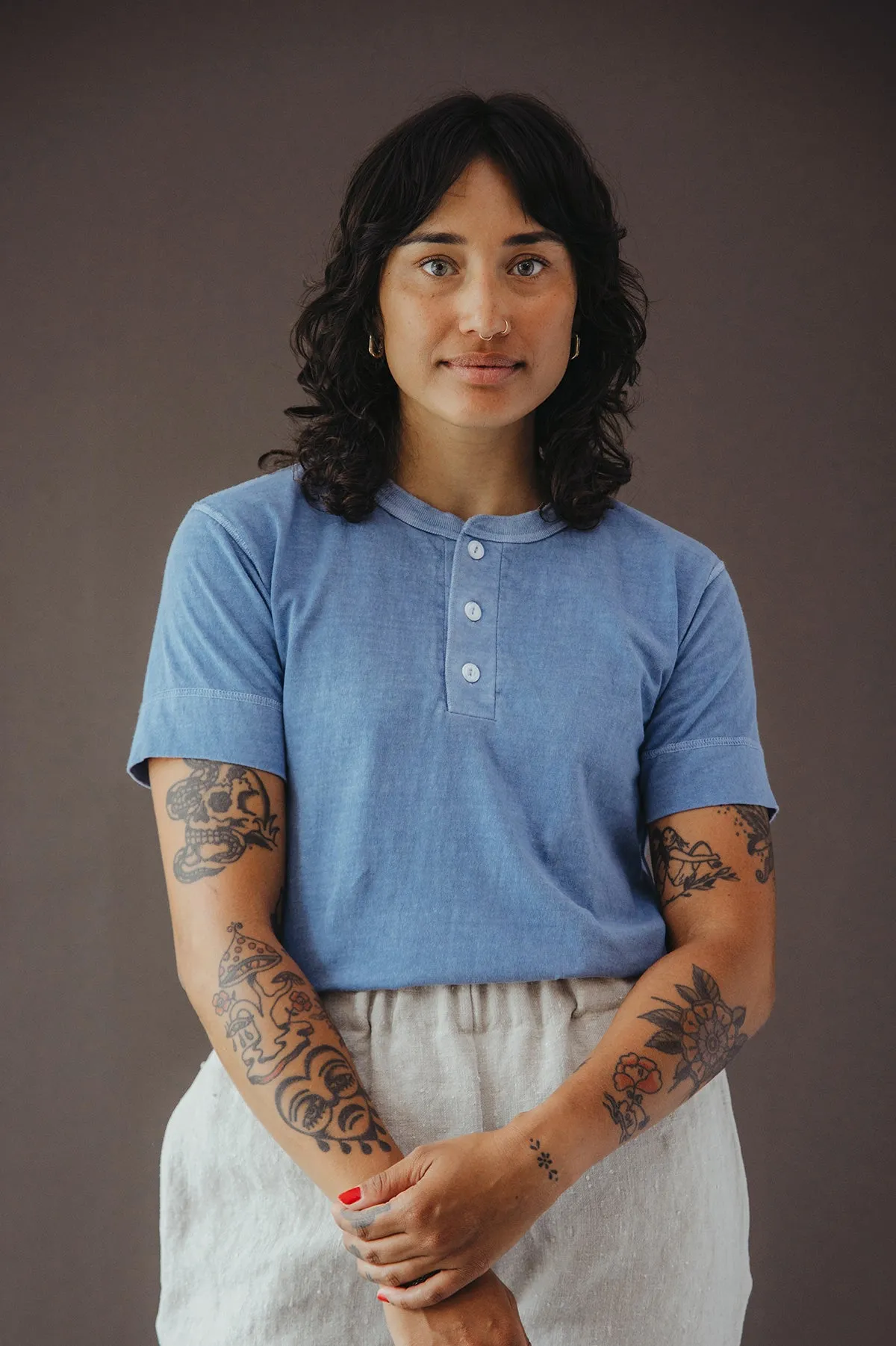 Garment Pigment Dye S/S Henley - Royal Blue sold by Canoe Club product image thumbnail 2