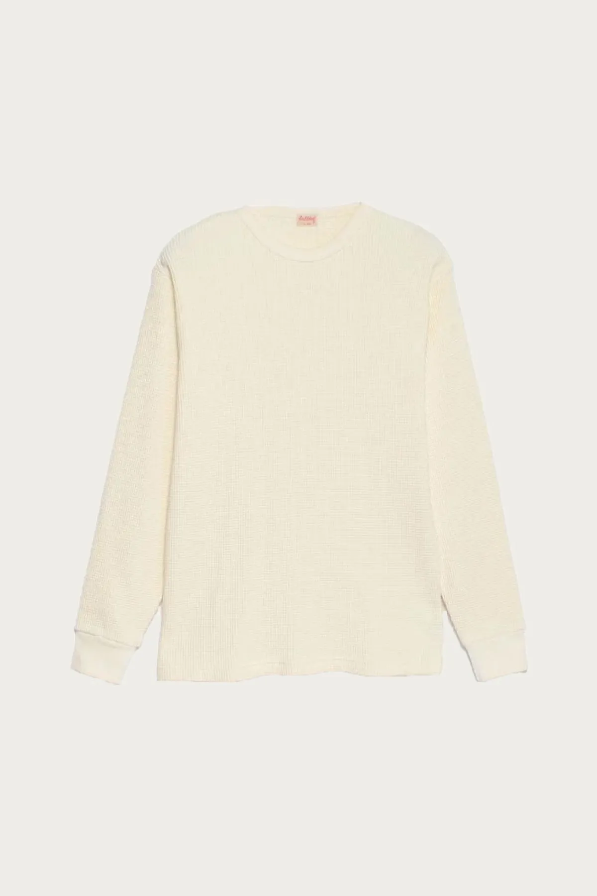 Super Heavy Waffle Crew Neck L/S - Off White sold by Canoe Club