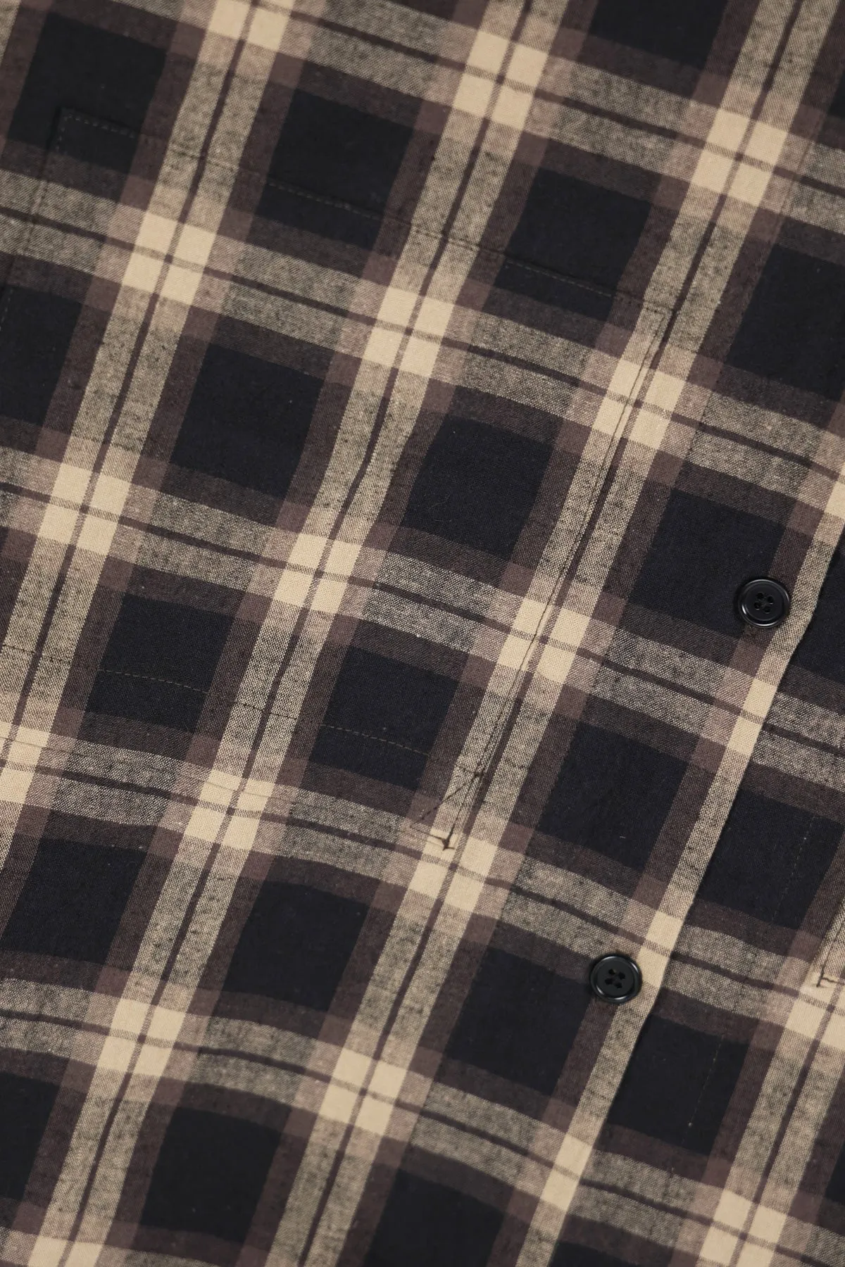 Studio Shirt - Black/Brown Tan Plaid sold by Canoe Club product image thumbnail 3