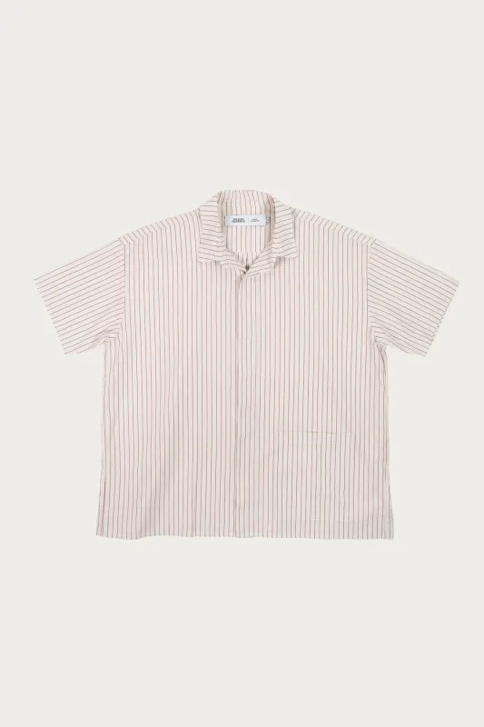 Cafe Shirt - Tomato Stripe made by Canoe Club