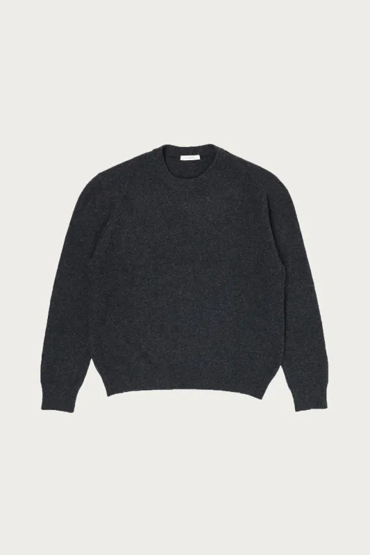 Crew Neck Jumper - Anthracite Melange made by Lemaire