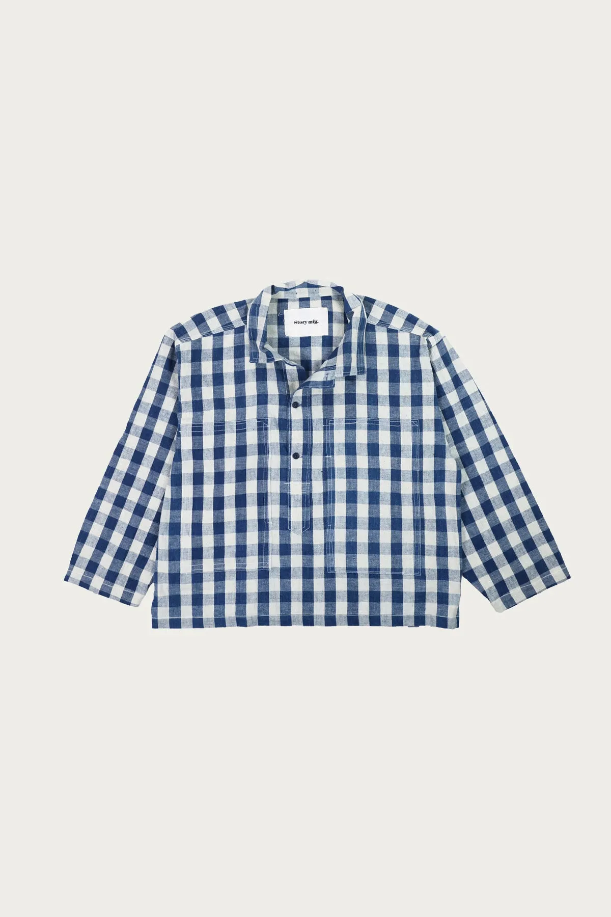 Work Shirt - Indigo Gingham Wonky-Wear sold by Canoe Club