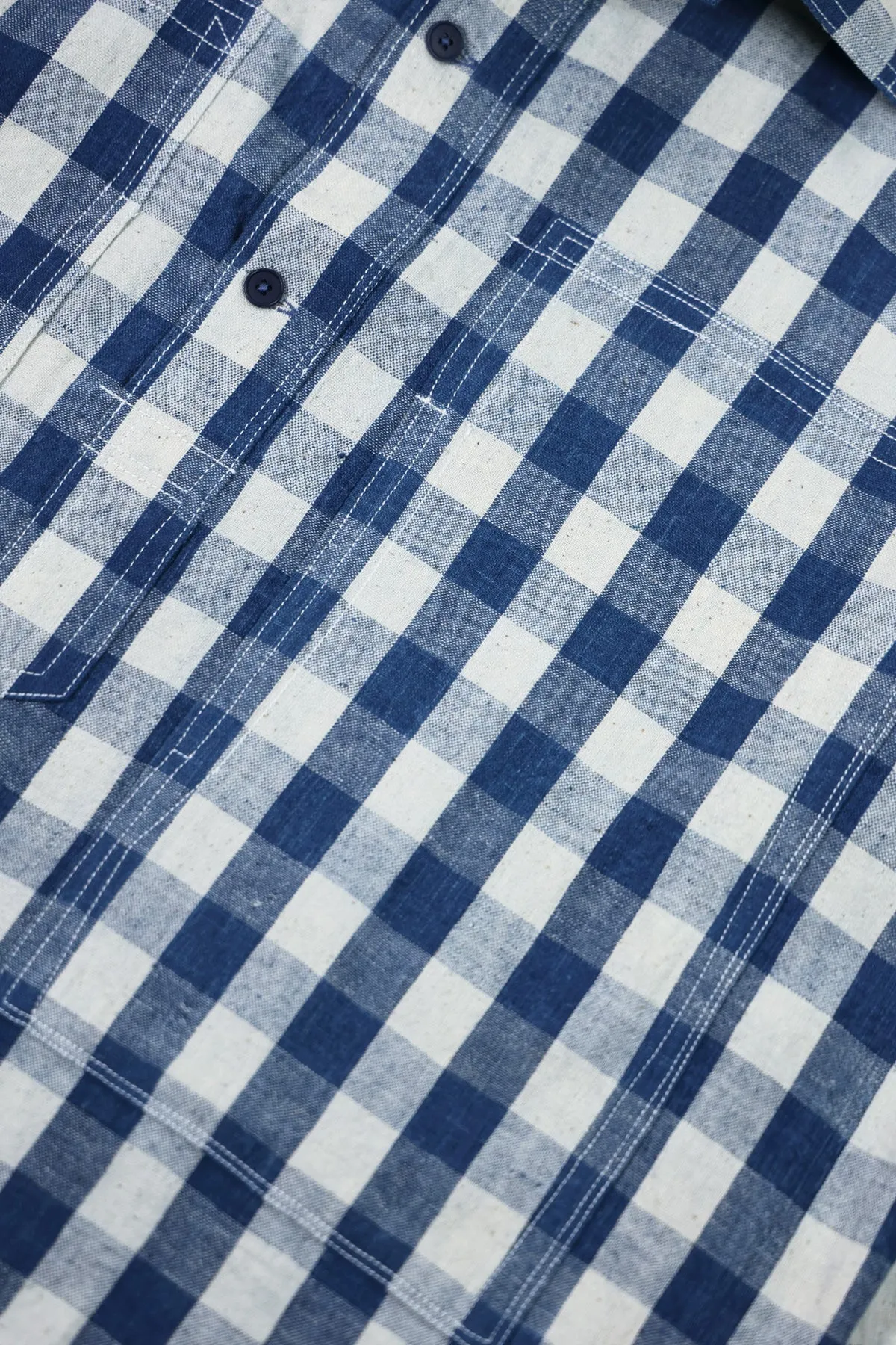 Work Shirt - Indigo Gingham Wonky-Wear sold by Canoe Club product image thumbnail 3