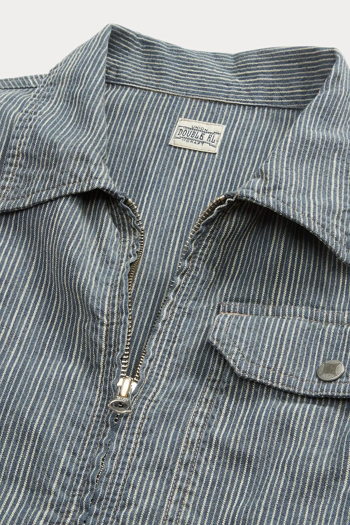 Striped Cotton Linen Jacket - Indigo sold by Canoe Club product image thumbnail 3