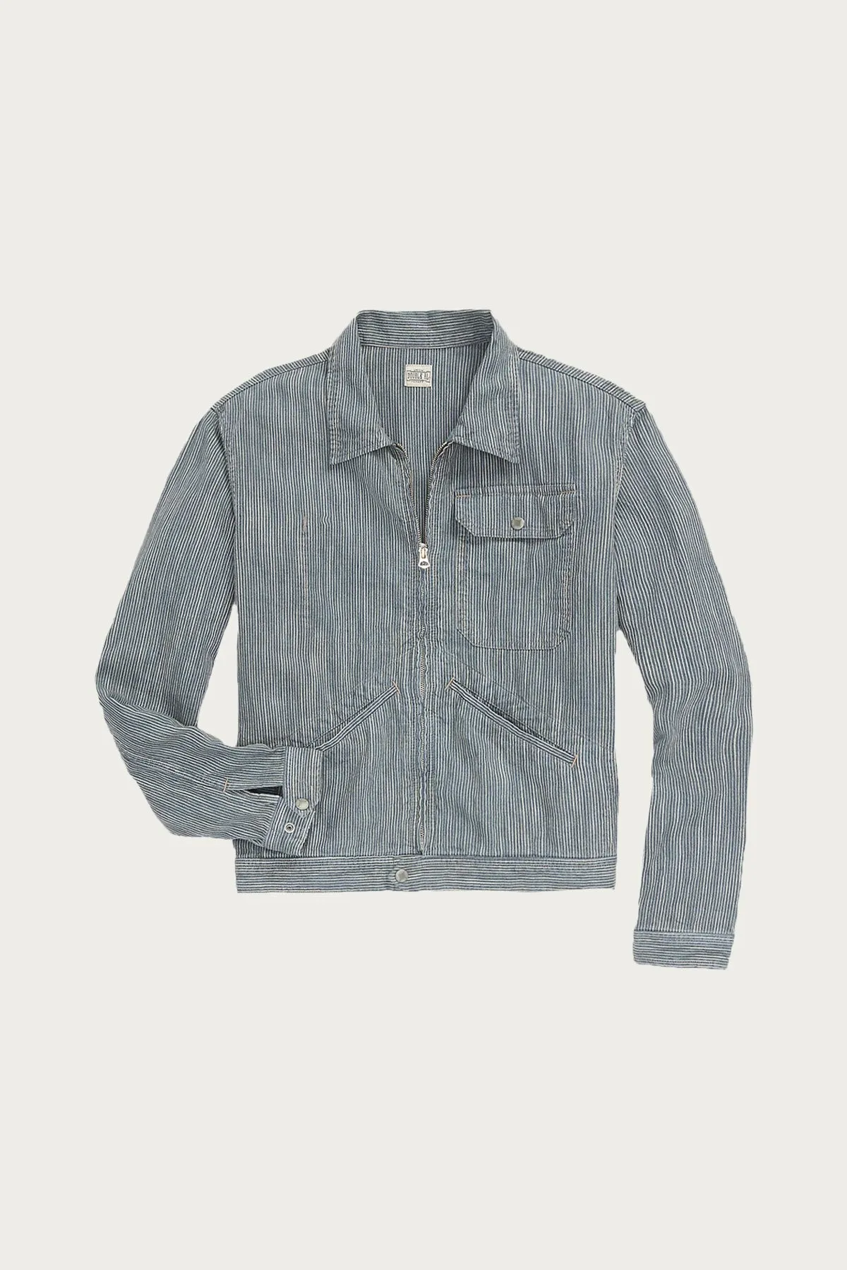 Striped Cotton Linen Jacket - Indigo sold by Canoe Club