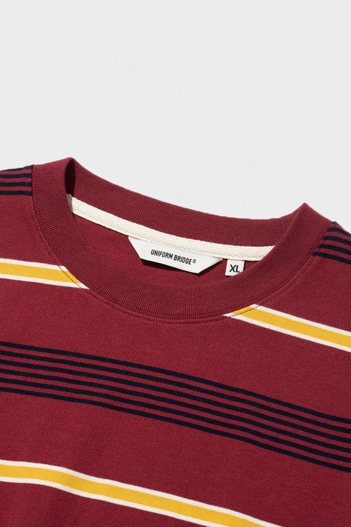 Vintage Stripe L/S Tee - Burgundy sold by Canoe Club product image thumbnail 3