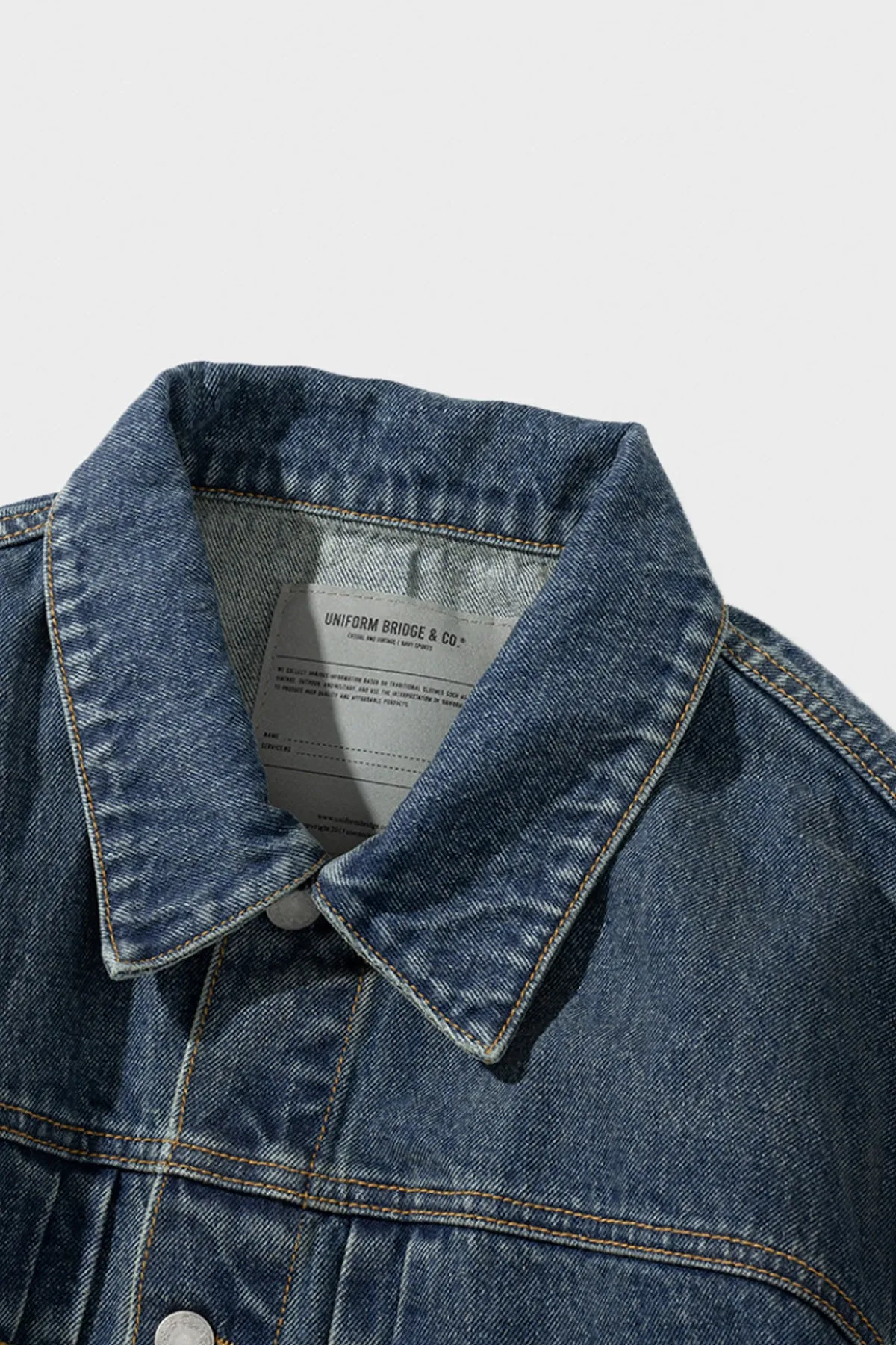 Type II Pin Tuck Trucker Denim Jacket - Indigo Washed sold by Canoe Club product image thumbnail 3