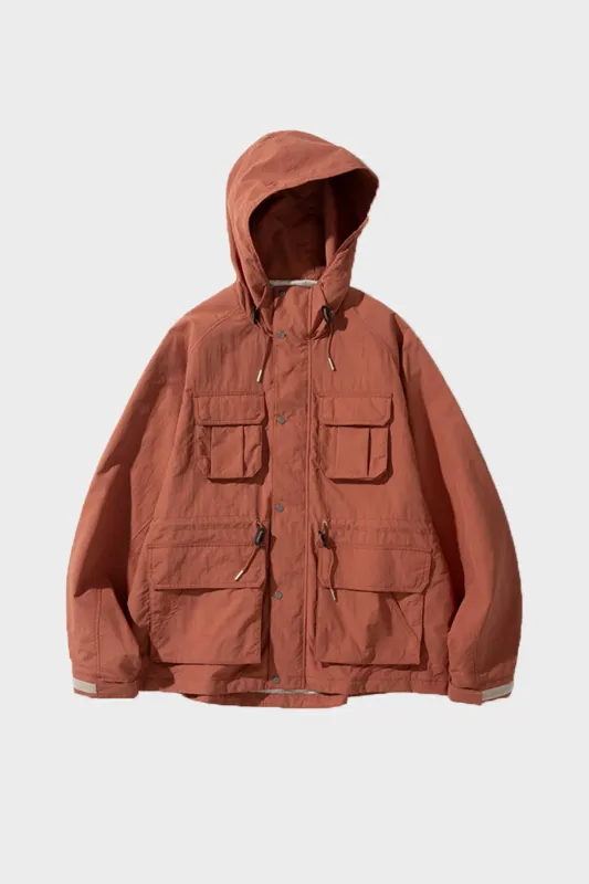 Pocket Mountain Parka - Coral Orange made by Uniform Bridge