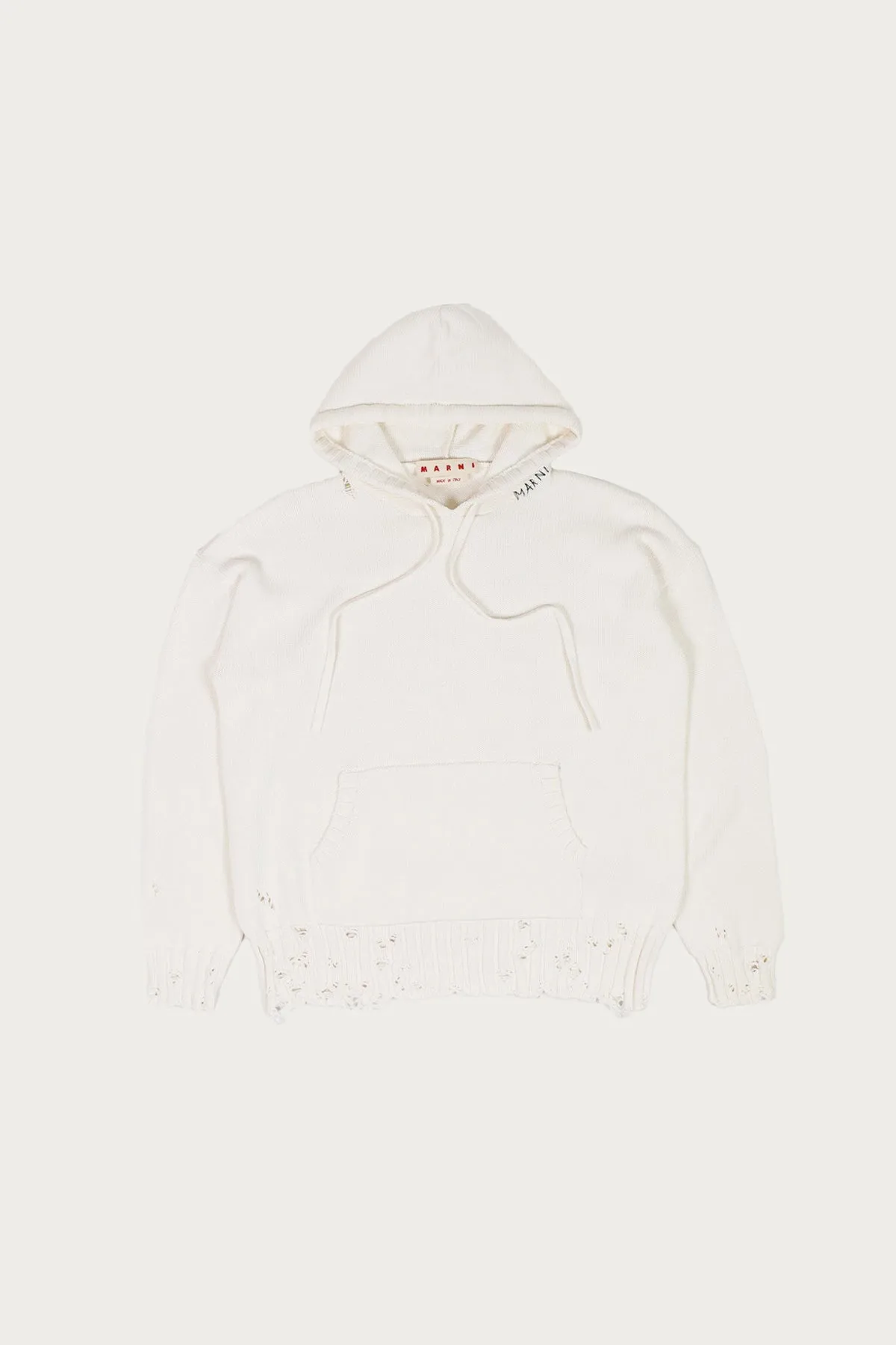 Dishevelled Cotton 5 Gauge Hoodie - Lily White sold by Canoe Club