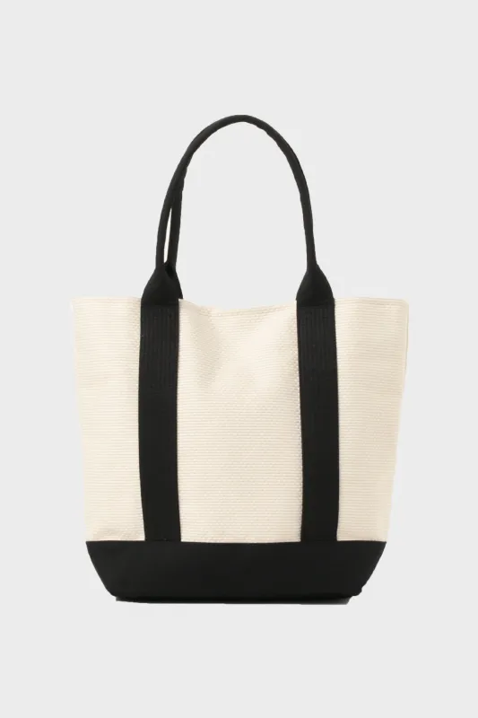 Sasicco Obi Tote Bag - Natural/Black made by Canoe Club