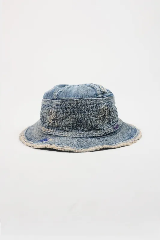11.5oz Denim THE OLD MAN AND THE SEA HAT (CRASH REMAKE) - Indigo sold by Canoe Club