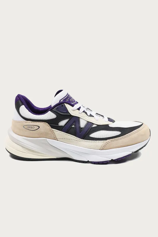 990v6 - White/Black/Plum made by New Balance