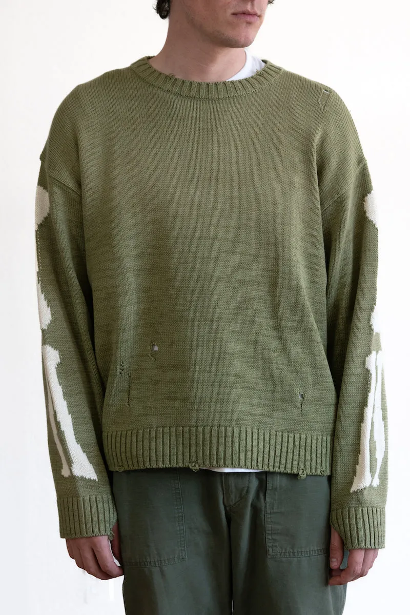 5G Cotton Knit BONE Crew Sweater - Khaki sold by Canoe Club product image thumbnail 2