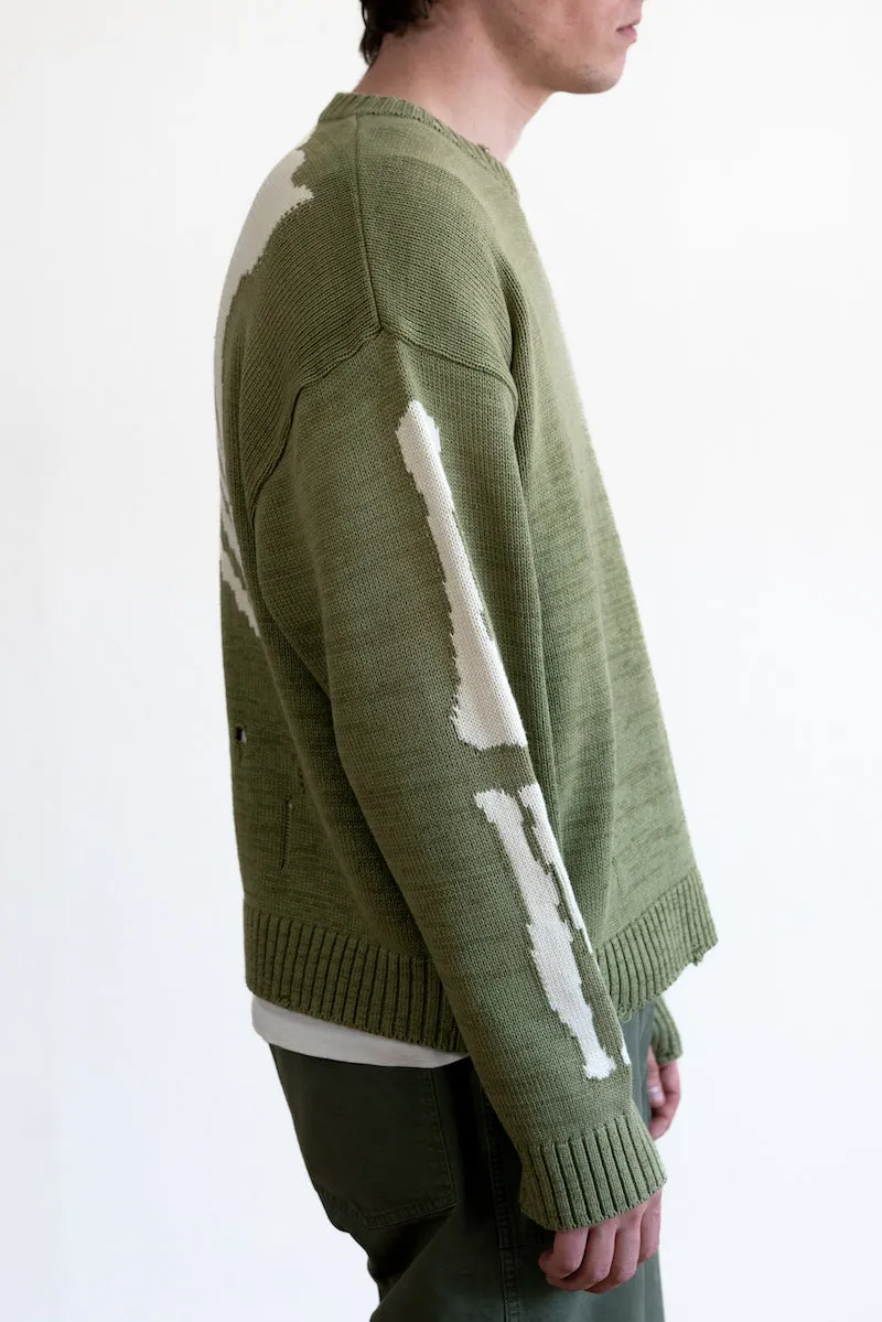 5G Cotton Knit BONE Crew Sweater - Khaki sold by Canoe Club product image thumbnail 3