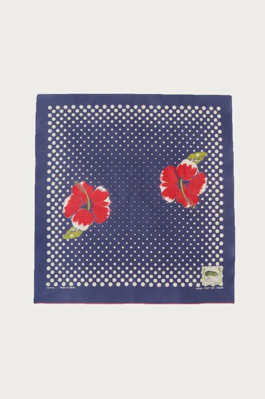 Fastcolor Selvedge Bandana (Coco Hibiscus) - Purple made by Kapital