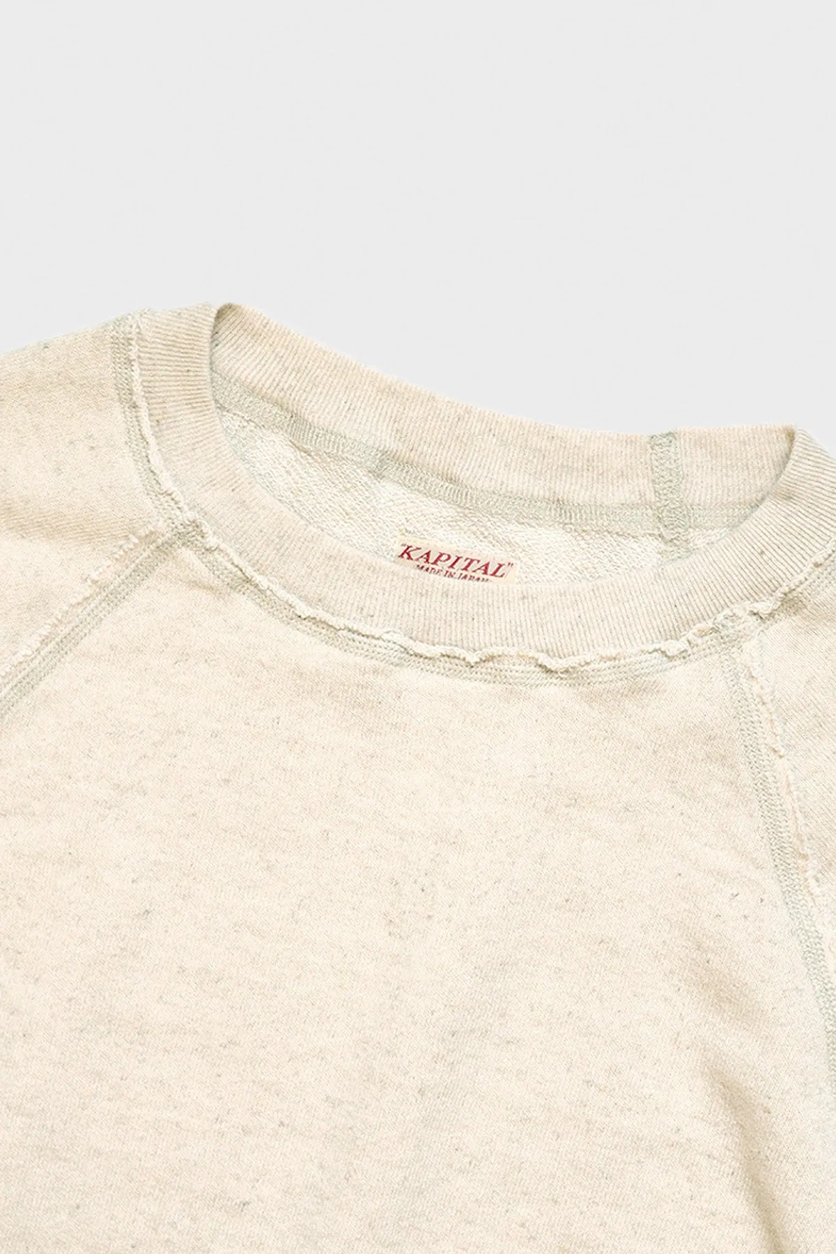 Linen Gauze Fleece Knit LOOSE SWT - Ecru sold by Canoe Club product image thumbnail 2