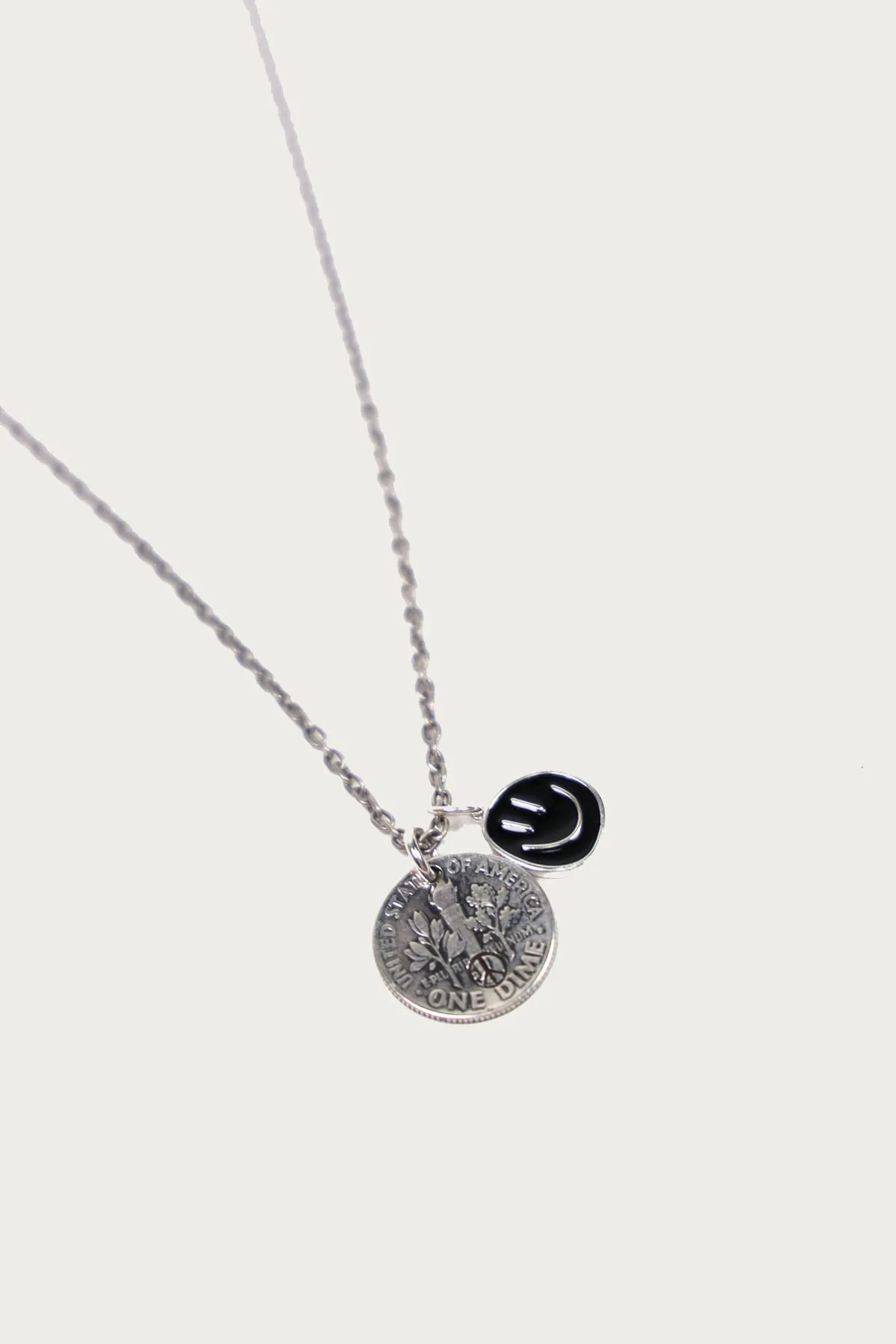 Black Smiley Necklace sold by Canoe Club product image thumbnail 2