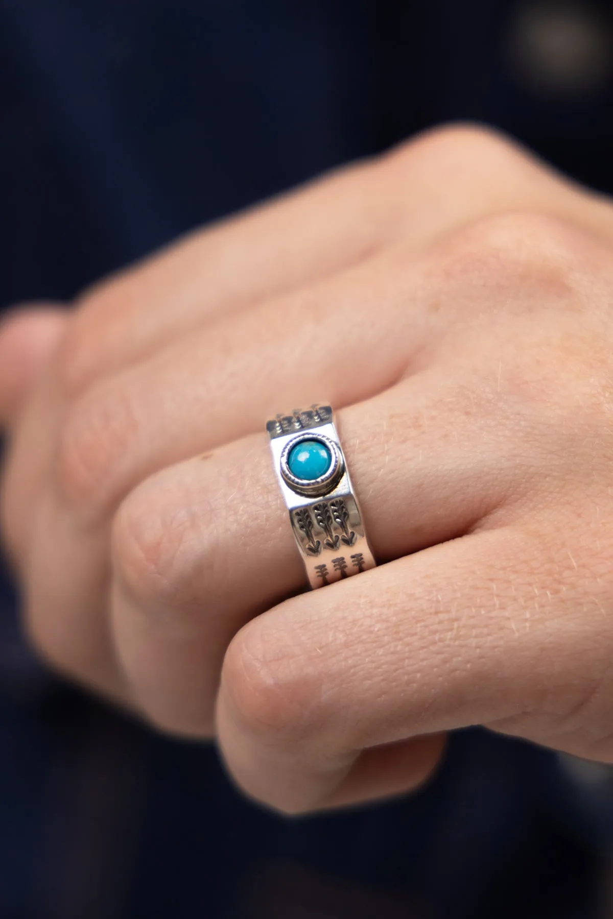 Triple Arrow Turquoise Stamp Ring sold by Canoe Club product image thumbnail 2