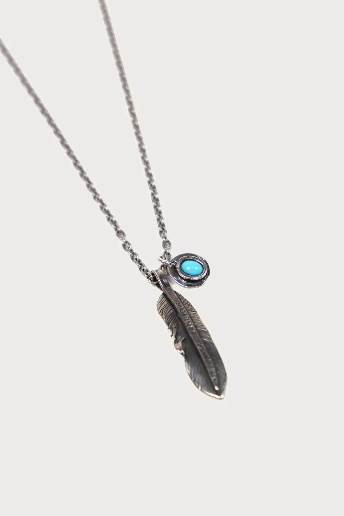 Liberty Feather and Turquoise Necklace sold by Canoe Club product image thumbnail 2