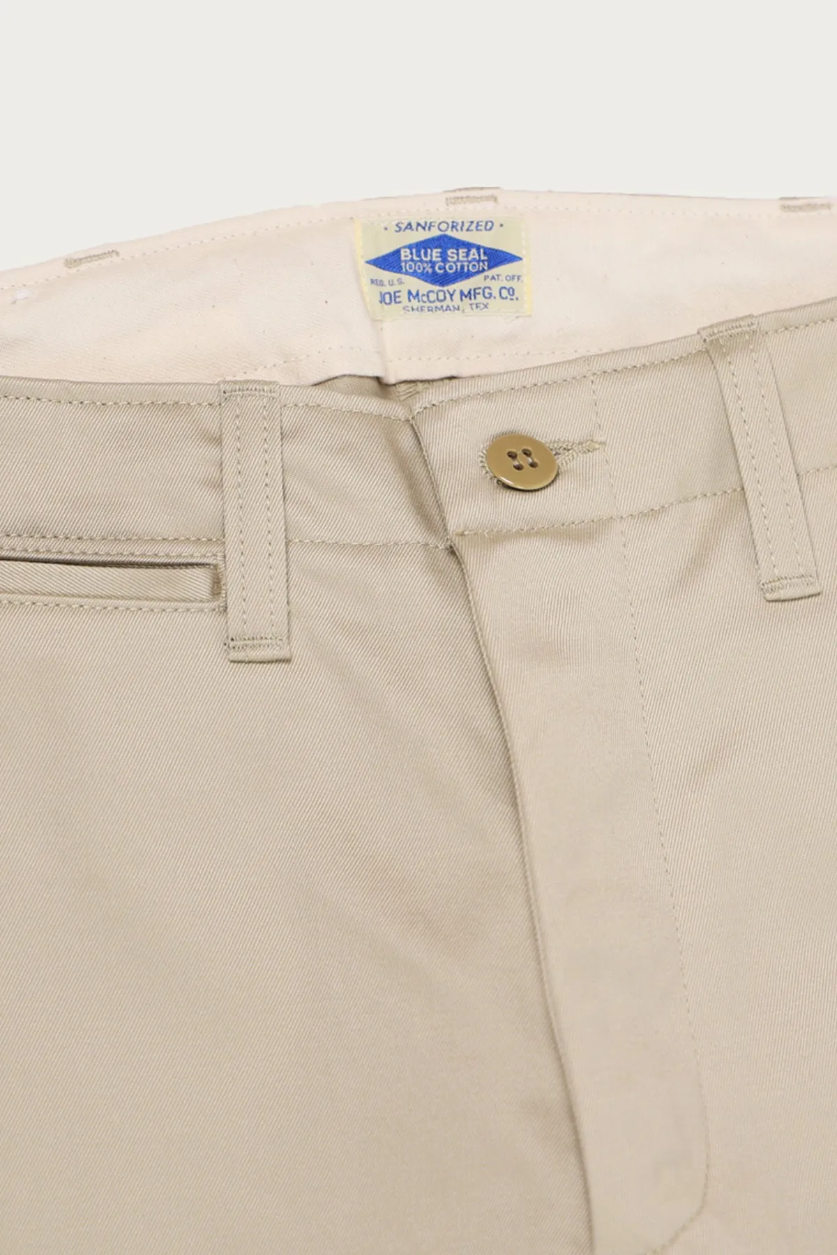 Blue Seal Chino Trousers - Khaki sold by Canoe Club product image thumbnail 2