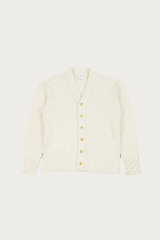 Cotton Summer Cardigan - Ecru made by The Real McCoy's