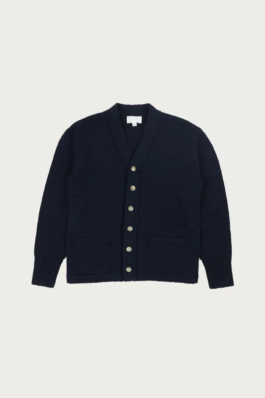 Cotton Summer Cardigan - Navy made by The Real McCoy's
