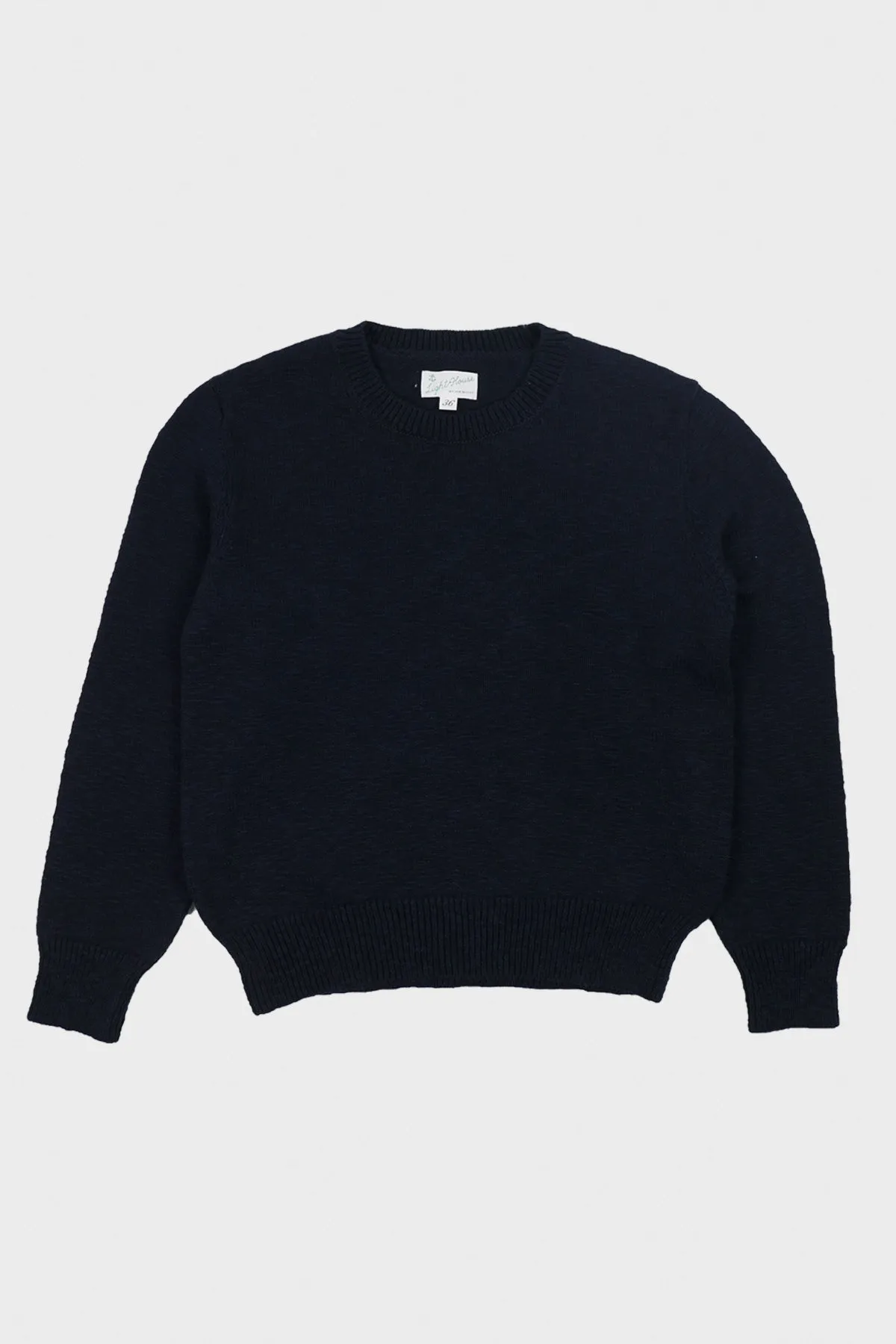 Cotton Crewneck Sweater - Navy sold by Canoe Club