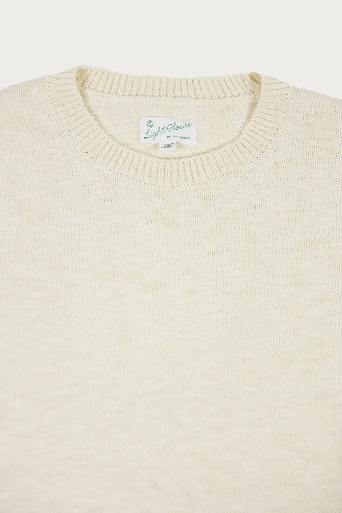 Cotton Crewneck Sweater - Ecru sold by Canoe Club product image thumbnail 2