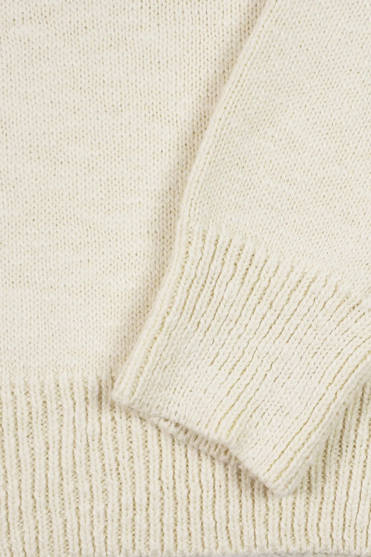 Cotton Crewneck Sweater - Ecru sold by Canoe Club product image thumbnail 3