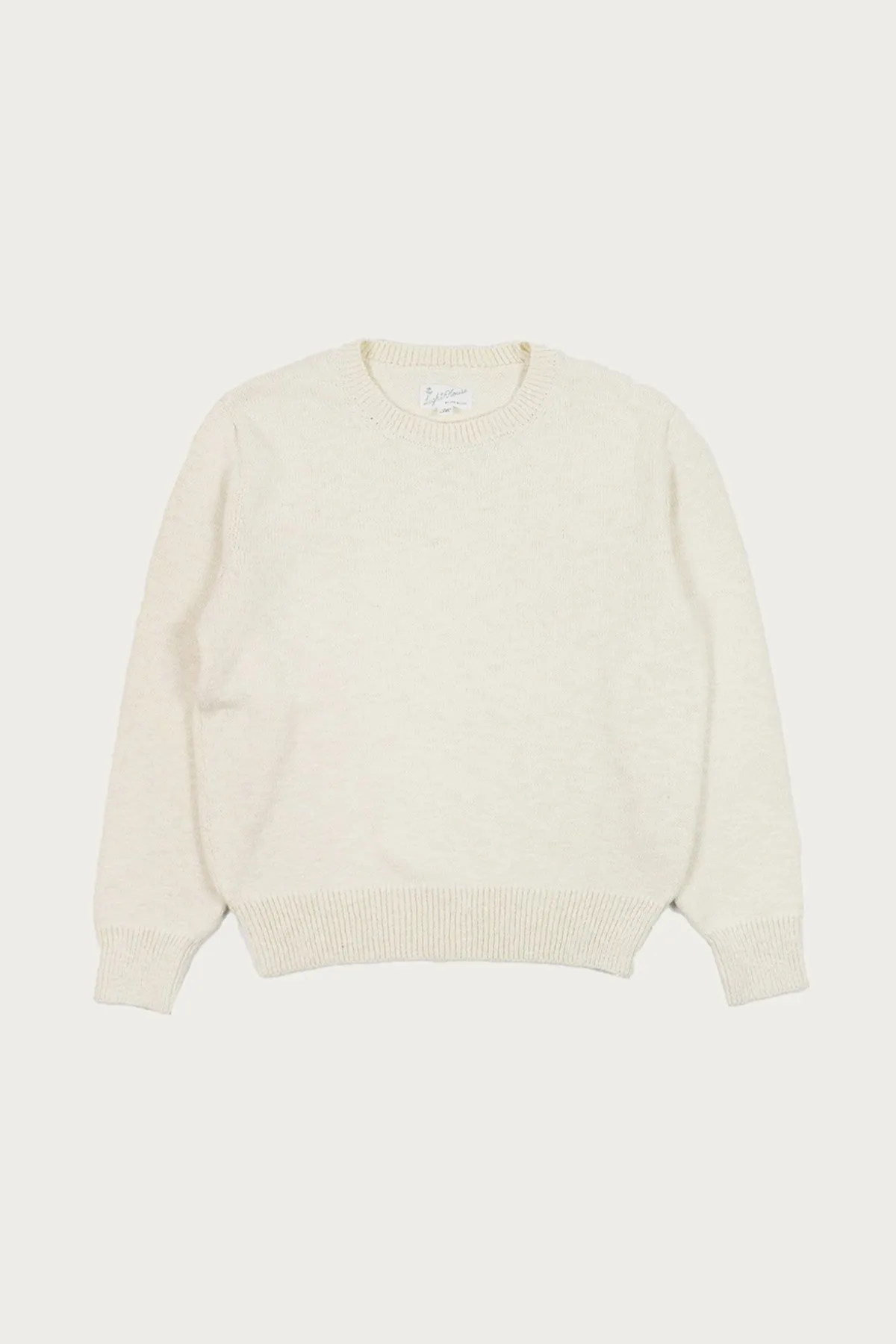 Cotton Crewneck Sweater - Ecru sold by Canoe Club