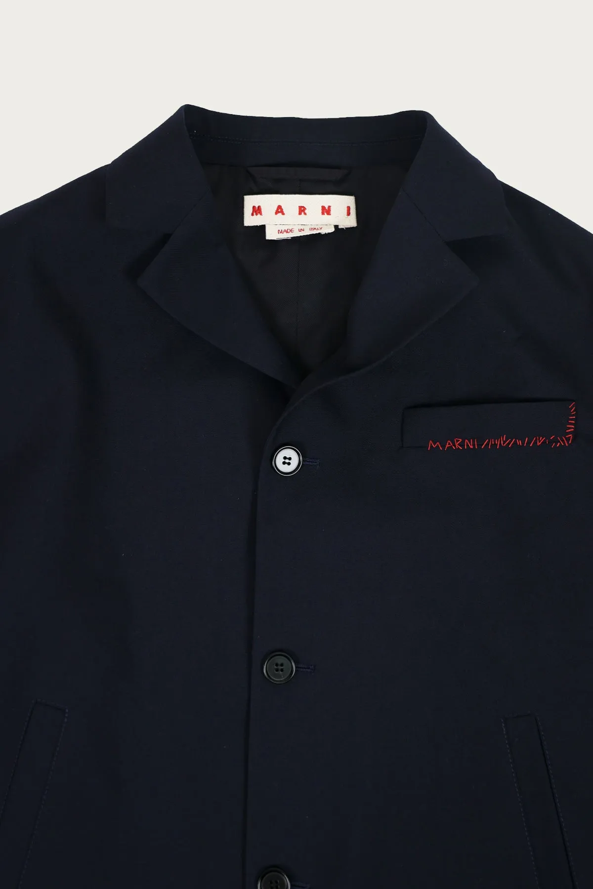 Tropical Wool Suit Jacket - BlueBlack sold by Canoe Club product image thumbnail 2