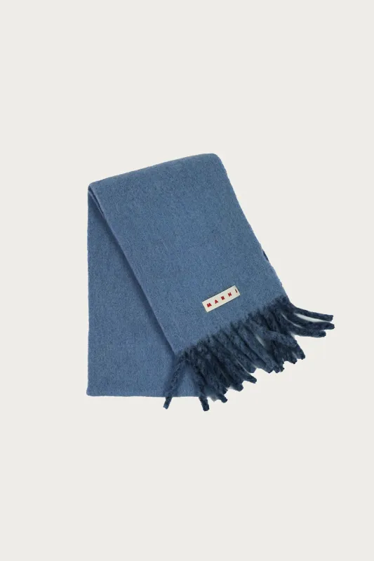 Striped Wool Scarf - Light Blue made by Marni