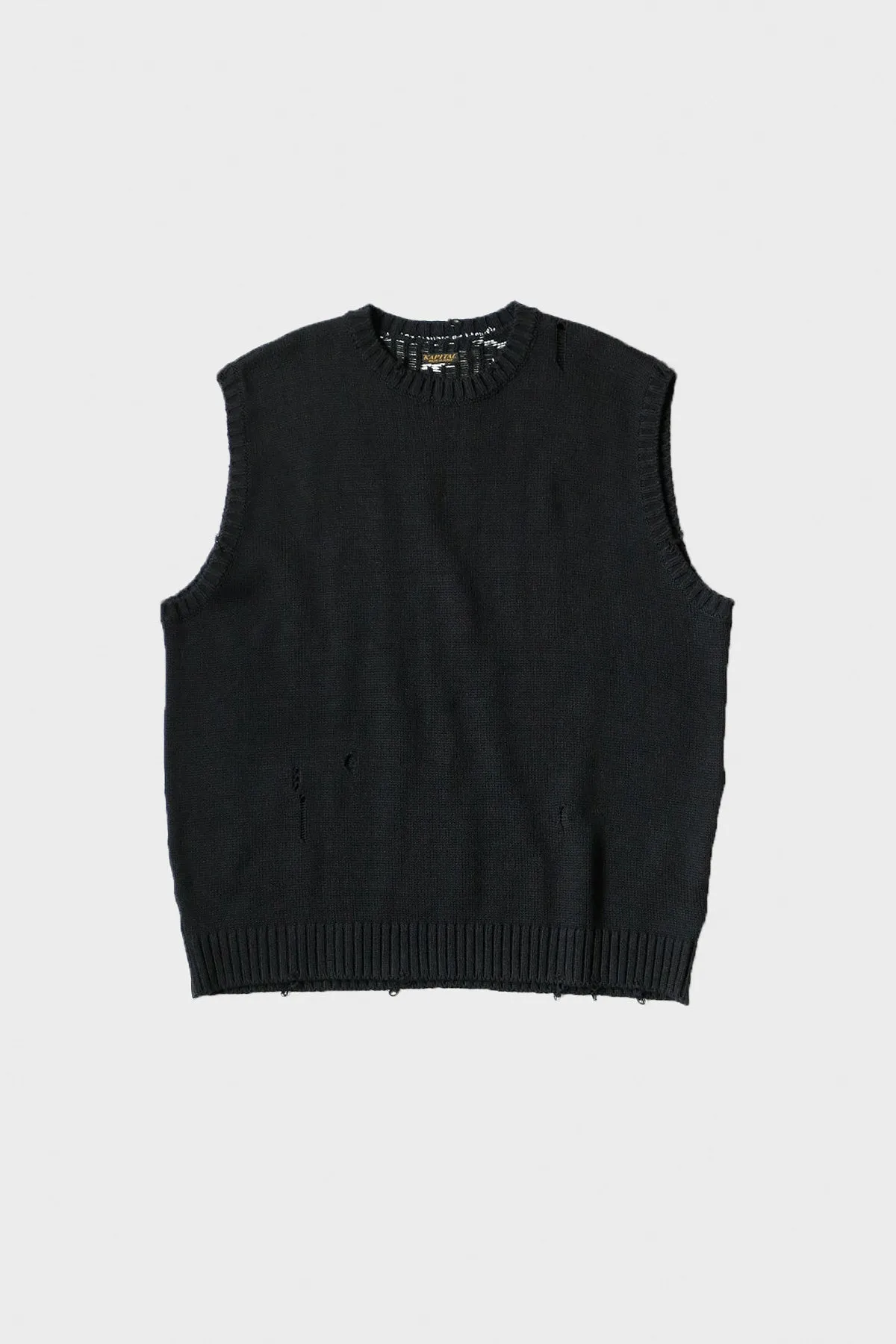 5G Cotton Knit BONE Vest - Black sold by Canoe Club product image thumbnail 2
